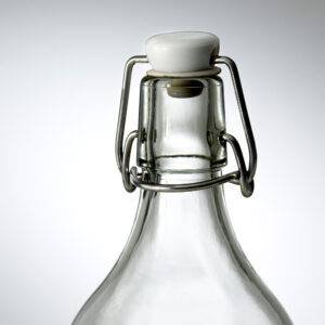 Botol Kaca 1 Liter IKEA, Tutup Kawat, Cocok Untuk Kemasan Kombucha