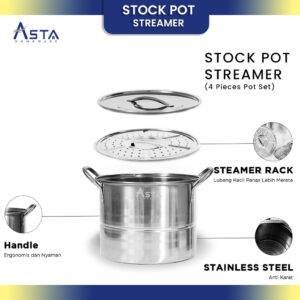 Panci Asta - Stainless Steel - 7 Liter - 9 Liter - 15 Liter - panci kombucha