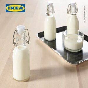 Botol Kaca 150ml IKEA, Tutup Kawat, Cocok Untuk Kemasan Kombucha